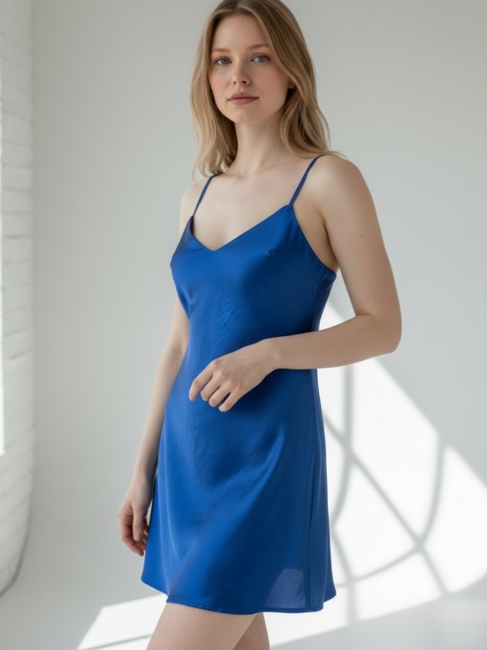 Nasty Gal Blue Bodycon Cocktail Dress Size 6 Mini Midi Sleeve Night Out Party